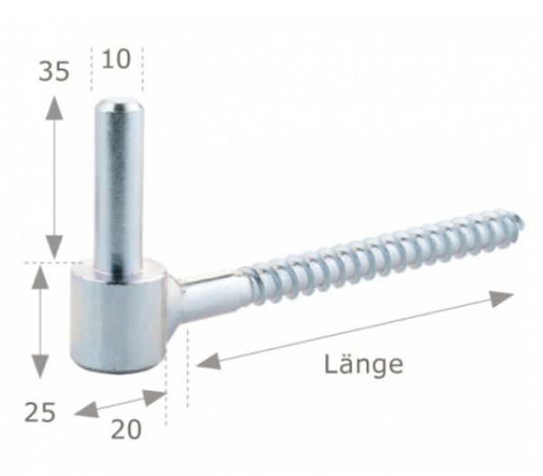 Schraubkloben mit Dreheil  - Kegel 10 x 35 mm