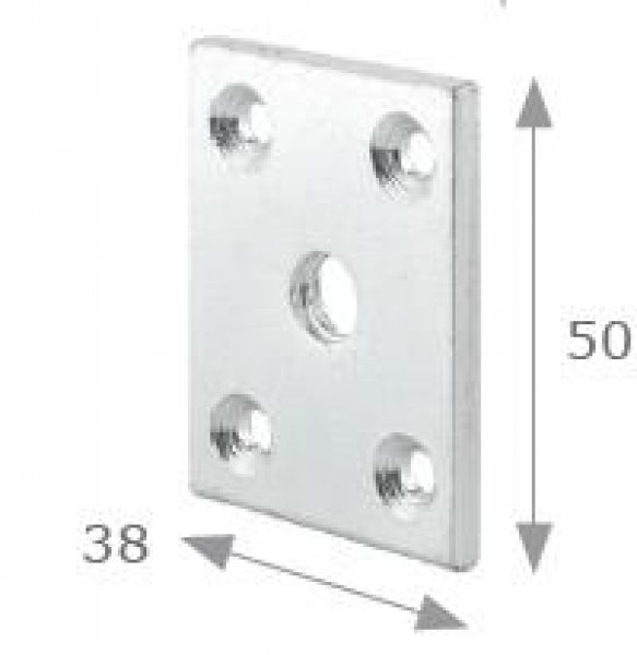 Platte für Reiber - 38 x 50 mm