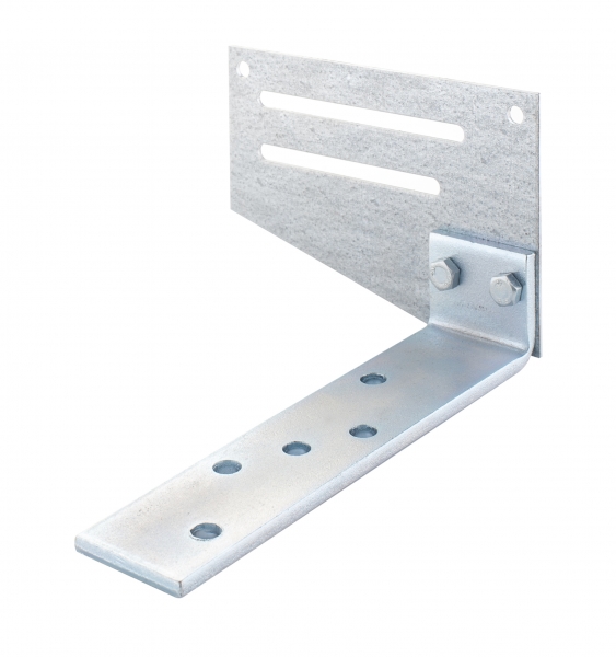 Konsole mit Winkel und 2 Langschlitze Ausladung 135 mm
