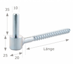 Schraubkloben mit Dreheil  - Kegel 10 x 35 mm